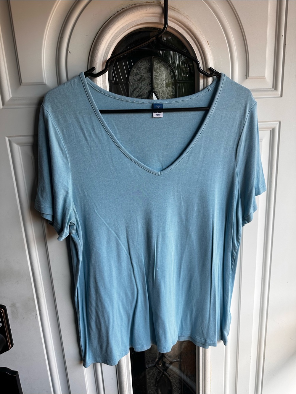 Old Navy Light Blue V-Neck Short Sleeve Tee
